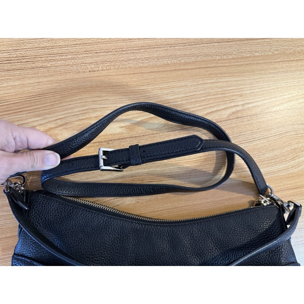 Kate Spade New York Black Pebbled Leather Shoulder Bag Polly Medium Crossbody - Picture 16 of 16